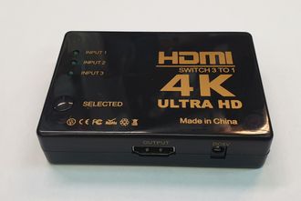 разветвитель HDMI 3 порта 4K c переключателем входов