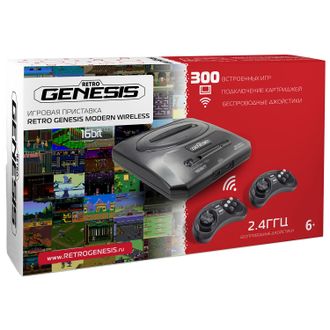 SEGA Retro Genesis Modern Wireless + 300 игр + 2 беспроводных джойстика 2.4ГГц (модель: ZD-02c, Серия: ZD-00)