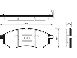 Колодки тормозные передние SANGSIN BRAKE SP1249 MURANO/RENAULT KOLEOS