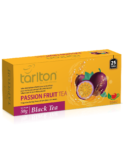 Чай Tarlton чёрный с добавками "Плод страсти", 25 х 2 гр., карт./пач.