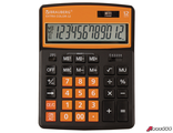 Калькулятор настольный BRAUBERG EXTRA COLOR-12-BKRG (206×155 мм), 12 разрядов, двойное питание, ЧЕРНО-ОРАНЖЕВЫЙ. 250478