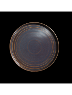 Тарелка мелкая с бортами 10,75" 270 мм, сине-коричневый «Corone Terra»