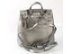 Кожаный женский рюкзак-трансформер Spacious серебристый