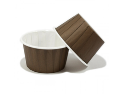 Форма бумажная МАФФИН Коричневый с закрученным краем d 50*h 40 мм, 10 шт