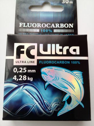 Леска AQUA FC ULTRA FLUOROCARBON 100% , (0.25) 30m