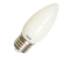 Лампа светодиодная General Свеча E27 8W(610lm) 2700K 2K 35x36 филамент (нитевидная), матовая 649995