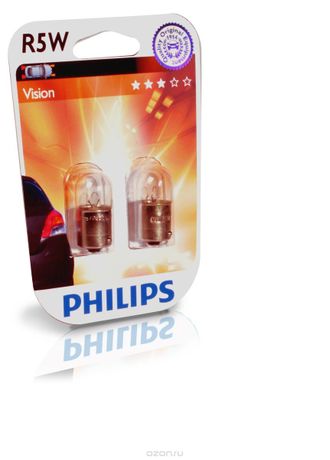 Лампа PHILIPS R5W 12V BA15s BP в блистере к-кт 2 шт.