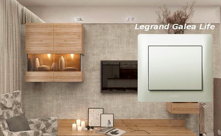 Выключатель серии Legrand Galea Life цвета перламутр