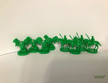 Драконы и всадники CastleCraft Зеленый полиэтилен. 8 фигур (25мм)