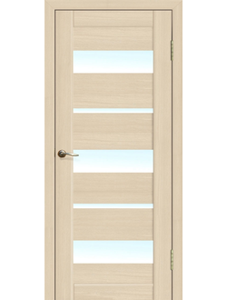 Дверь межкомнатная Экошпон Сибирь профиль Модель 200 Ясень латте