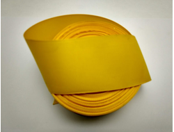 Лента репсовая, однотонная желтая, ширина 5 см, длина 1 м