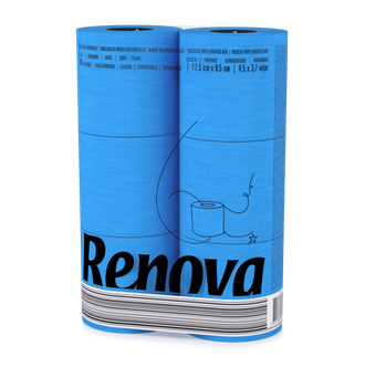 Туалетная бумага Renova 3 слоя голубая
