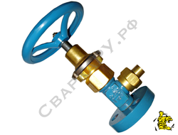 Клапан запорный газовый БАМЗ АЗК-10-15/250 (КС 7142) угловой Ду15мм 25МПа