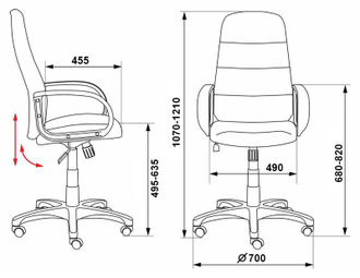 Кресло руководителя Бюрократ CH-808, LBL+TW-11 черный искусст.кожа, сетка