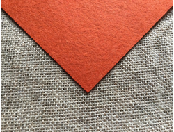 Фетр жесткий, толщина 0,5-1 мм, размер 20*30 см, 1 лист, цвет оранжевый