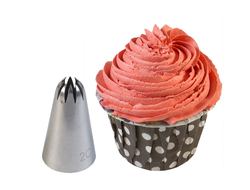 Наконечник Зубчатый закрытый (ЗВЕЗДОЧКА закрытая), 12 лучей, диаметр вых. 7 мм, нижний диаметр 30 мм, высота 45 мм (BC 332)