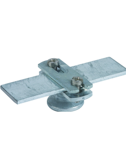 275030 Держатель плоского проводника с накладкой и фланцем с внурт.резбой М8 Fl=30x3,5мм ZG/ St/tZn