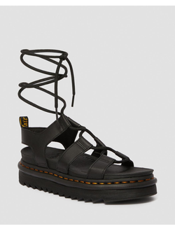 Dr. Martens NARTILLA WOMEN'S LEATHER GLADIATOR SANDALS черные