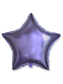 Шар фольгированный с гелием "Звезда лавандовая" 45см