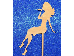 Топпер «Леди» Воздушный поцелуй (дерево) цвет Золото