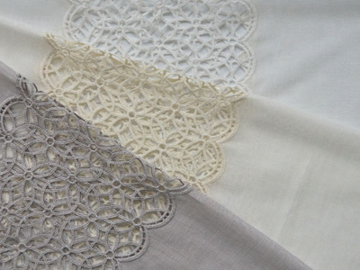 Арт. B75173501. Вуалевая ткань с ришелье для легких штор