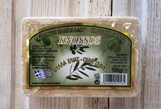 Натуральное оливковое мыло с листьями оливы (Греция)
