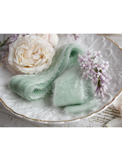 Бархатная лента Mint Shabby Velvet 3 см от производителя "Страна лент"