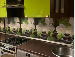 Белые Орхидеи 3м - фартук кухонный