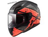 Шлем LS2 FF353 RAPID DEADBOLT, черно-оранжевый (мотошлем), интеграл