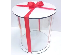 Деревянный Тубус прозрачный, диаметр 30 см высота 45 см