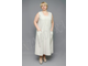 Оригинальный льняной сарафан-платье Арт. 2255 (слоновая кость и кирпичный) Размеры 58-84