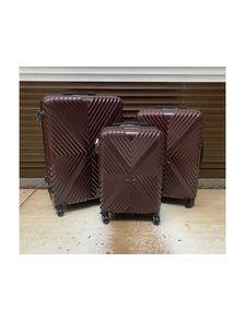 Комплект из 3х чемоданов ABS Х-образный S,M,L коричневый