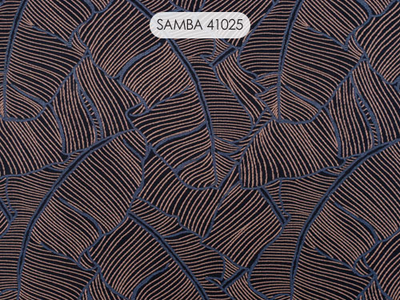 Samba, вискозная портьера с тропической темой узора