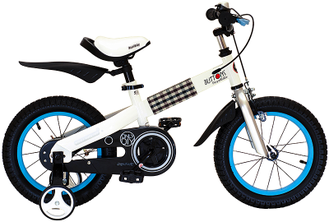 Детский велосипед Royal Baby Buttons Steel 18" белый с синим