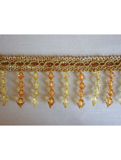 Тесьма со стеклярусными бусинами-подвесками в большом ассортименте цветов в наличии