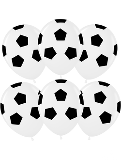 Шары с рисунком Футбольный мяч 25шт в упаковке (не надутые)