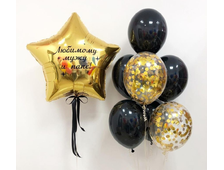 Композиция к 23 февраля с большой звездой