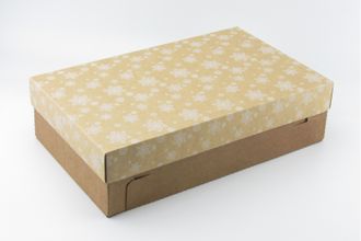 Коробка на 15 кексов (41*25*11 см), Крафт снежинки