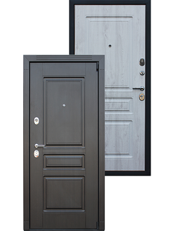 Стальная дверь асд «ГЕРМЕС »  Сосна белая с дополнительным вторым листом металла