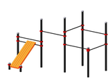 Шесть турников и скамья для упражнений на пресс
