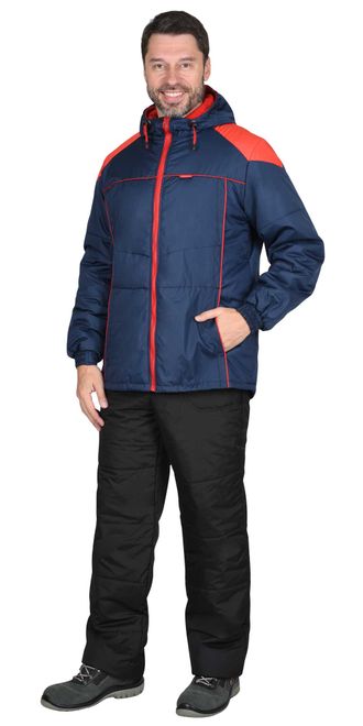 Куртка -Спринтер" мужская, т.синяя с красным