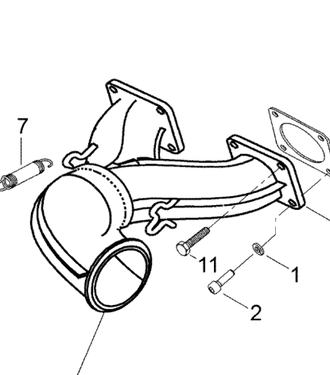 Выхлопной коллектор оригинал BRP 5245177 420979633/ M5245177 для BRP LYNX/Ski-Doo (Exhaust Manifold Branch-Y)