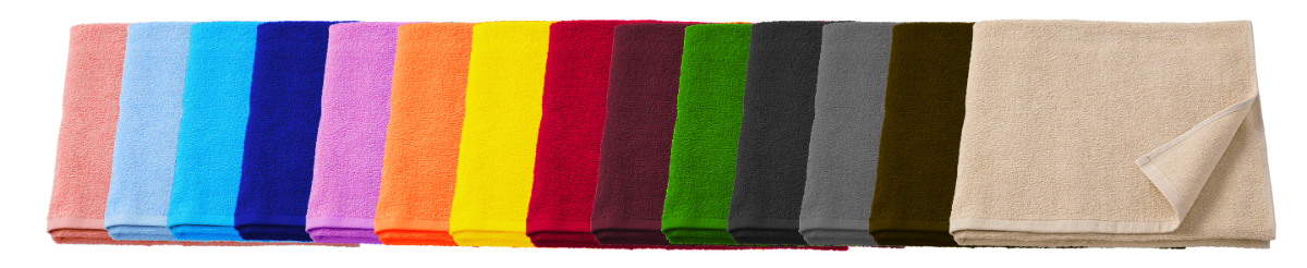 Полотенце махровое среднее цвета фото