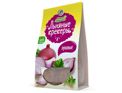 Льняные крекеры с луком 50 г, Компас Здоровья