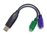 Переходник USB штекер - 2 PS/2 гнезда