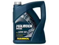 08034 Масло моторное MANNOL Molibden Diesel SAE 10W40 полусинтетическое, 5 л.