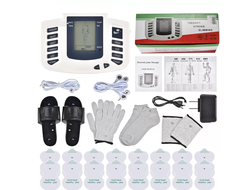 Миостимулятор тренажер мышц ELECTRONIC PULSE MASSAGER (JR309) + микротоковые перчатки, нарукавники, носки и 16 электродов