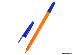 Ручка шариковая 0,7 мм Синий/ корпус оранжевый
