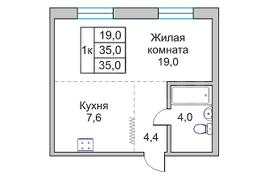 Планировка однокомнатной квартиры