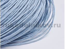 шнур вощеный 1 мм, цвет-голубой, отрез-5 метров